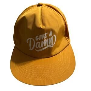 Weld "Give a Damn" Nylon Baseball Cap Hat One-Size Adjustable Mustard Yellow